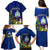 Niue Christmas Family Matching Puletasi Dress and Hawaiian Shirt Coat of Arms and Polynesian Tattoo Xmas Element Christmas Blue Vibe LT03 - Polynesian Pride