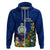 Niue Christmas Hoodie Coat of Arms and Polynesian Tattoo Xmas Element Christmas Blue Vibe LT03 - Polynesian Pride