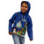 Personalised Niue Christmas Kid Hoodie Coat of Arms and Polynesian Tattoo Xmas Element Christmas Blue Vibe LT03 - Polynesian Pride