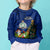Personalised Niue Christmas Kid Ugly Christmas Sweater Coat of Arms and Polynesian Tattoo Xmas Element Christmas Blue Vibe LT03 - Polynesian Pride