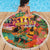 Hawaiian Honolulu Festival Beach Blanket Hawaiian Identity - Hula Dancer and Ukulele Tropical Plants Style