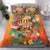 Hawaiian Honolulu Festival Bedding Set Hawaiian Identity - Hula Dancer and Ukulele Tropical Plants Style