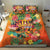 Hawaiian Honolulu Festival Bedding Set Hawaiian Identity - Hula Dancer and Ukulele Tropical Plants Style