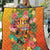 Hawaiian Honolulu Festival Quilt Hawaiian Identity - Hula Dancer and Ukulele Tropical Plants Style