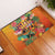 Hawaiian Honolulu Festival Rubber Doormat Hawaiian Identity - Hula Dancer and Ukulele Tropical Plants Style