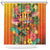 Hawaiian Honolulu Festival Shower Curtain Hawaiian Identity - Hula Dancer and Ukulele Tropical Plants Style