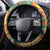 Hawaiian Honolulu Festival Steering Wheel Cover Hawaiian Identity - Hula Dancer and Ukulele Tropical Plants Style