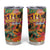 Hawaiian Honolulu Festival Tumbler Cup Hawaiian Identity - Hula Dancer and Ukulele Tropical Plants Style