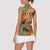 Hawaiian Honolulu Festival Women Sleeveless Polo Shirt Hawaiian Identity - Hula Dancer and Ukulele Tropical Plants Style