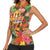 Hawaiian Honolulu Festival Women Sleeveless Polo Shirt Hawaiian Identity - Hula Dancer and Ukulele Tropical Plants Style