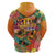 Hawaiian Honolulu Festival Zip Hoodie Hawaiian Identity - Hula Dancer and Ukulele Tropical Plants Style