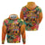 Hawaiian Honolulu Festival Zip Hoodie Hawaiian Identity - Hula Dancer and Ukulele Tropical Plants Style