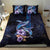 Hawaiian Whales Love Couple Bedding Set Hibiscus and Kakau Art Tattoo Night Sky Vibe