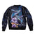 Hawaiian Whales Love Couple Bomber Jacket Hibiscus and Kakau Art Tattoo Night Sky Vibe