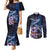 Hawaiian Whales Love Couple Couples Matching Mermaid Dress and Long Sleeve Button Shirt Hibiscus and Kakau Art Tattoo Night Sky Vibe