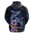 Hawaiian Whales Love Couple Hoodie Hibiscus and Kakau Art Tattoo Night Sky Vibe