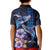 Hawaiian Whales Love Couple Kid Polo Shirt Hibiscus and Kakau Art Tattoo Night Sky Vibe