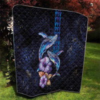 Hawaiian Whales Love Couple Quilt Hibiscus and Kakau Art Tattoo Night Sky Vibe LT03 - Polynesian Pride