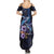 Hawaiian Whales Love Couple Summer Maxi Dress Hibiscus and Kakau Art Tattoo Night Sky Vibe