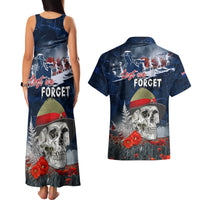 New Zealand ANZAC Day Couples Matching Tank Maxi Dress and Hawaiian Shirt Freedom Ain't Free LT05 - Polynesian Pride