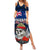 New Zealand ANZAC Day Summer Maxi Dress Freedom Ain't Free LT05 Women Blue - Polynesian Pride