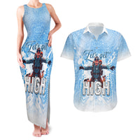 New Zealand Sky Diving Couples Matching Tank Maxi Dress and Hawaiian Shirt Lets Get High
