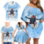 New Zealand Sky Diving Family Matching Off Shoulder Short Dress and Hawaiian Shirt Lets Get High