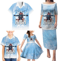 New Zealand Sky Diving Family Matching Puletasi and Hawaiian Shirt Lets Get High LT05 - Polynesian Pride