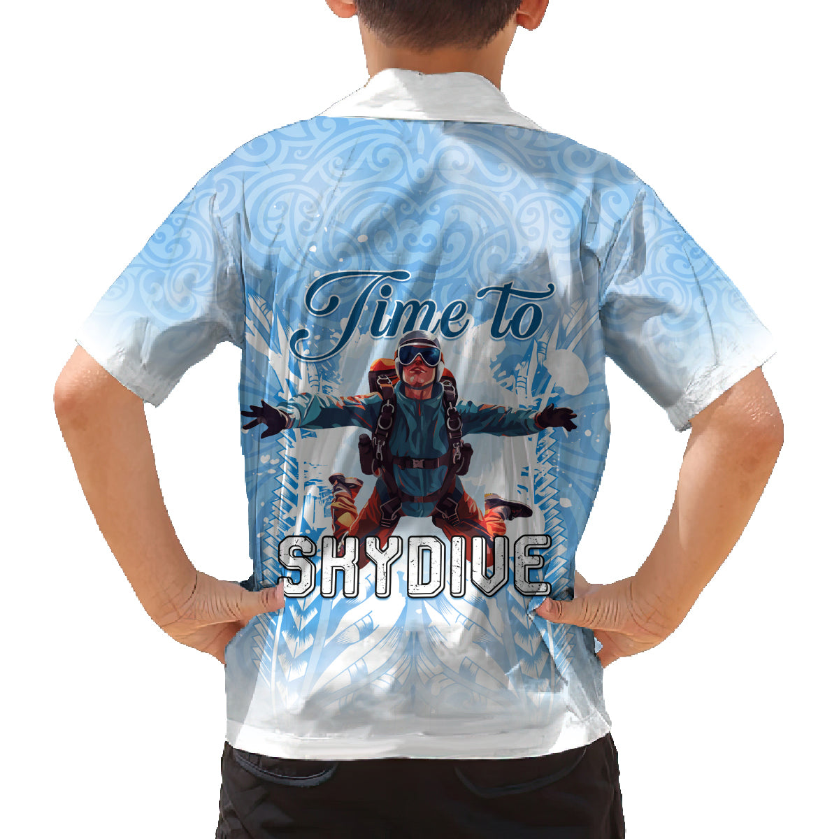 New Zealand Sky Diving Family Matching Tank Maxi Dress and Hawaiian Shirt Lets Get High