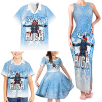 New Zealand Sky Diving Family Matching Tank Maxi Dress and Hawaiian Shirt Lets Get High