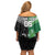 New Zealand And Ireland Rugby Custom Family Matching Off Shoulder Short Dress and Hawaiian Shirt Maori Tiki With Shamrock