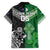 New Zealand And Ireland Rugby Custom Family Matching Short Sleeve Bodycon Dress and Hawaiian Shirt Maori Tiki With Shamrock