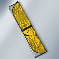 Papua New Guinea Heritage Motif Auto Sun Shade Yellow Version LT05 - Polynesian Pride