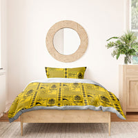 Papua New Guinea Heritage Motif Bedding Set Yellow Version LT05 - Polynesian Pride