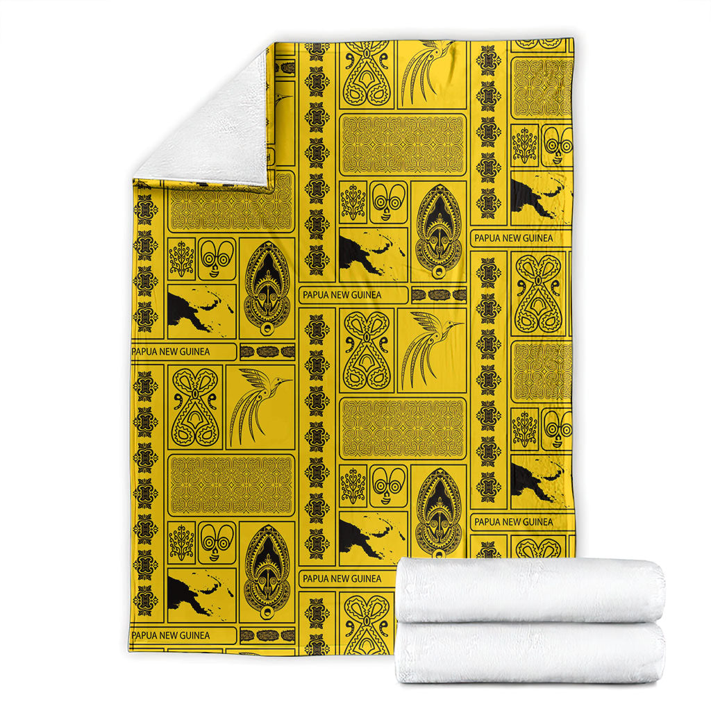 Papua New Guinea Heritage Motif Blanket Yellow Version LT05 - Polynesian Pride