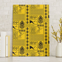 Papua New Guinea Heritage Motif Canvas Wall Art Yellow Version LT05 Without Frame Yellow - Polynesian Pride
