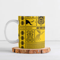 Papua New Guinea Heritage Motif Ceramic Mug Yellow Version LT05 Yellow - Polynesian Pride