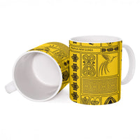 Papua New Guinea Heritage Motif Ceramic Mug Yellow Version LT05 - Polynesian Pride