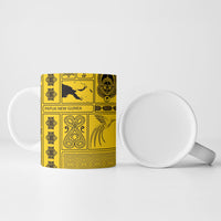 Papua New Guinea Heritage Motif Ceramic Mug Yellow Version LT05 - Polynesian Pride