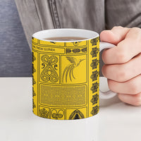 Papua New Guinea Heritage Motif Ceramic Mug Yellow Version LT05 - Polynesian Pride