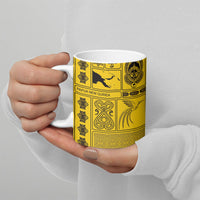 Papua New Guinea Heritage Motif Ceramic Mug Yellow Version LT05 - Polynesian Pride