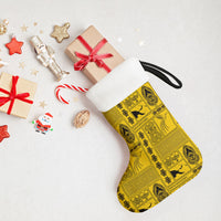 Papua New Guinea Heritage Motif Christmas Stocking Yellow Version LT05 - Polynesian Pride