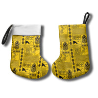 Papua New Guinea Heritage Motif Christmas Stocking Yellow Version LT05 - Polynesian Pride