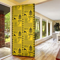 Papua New Guinea Heritage Motif Door Cover Yellow Version LT05 - Polynesian Pride