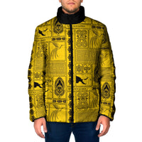 Papua New Guinea Heritage Motif Padded Jacket Yellow Version LT05 Men Yellow - Polynesian Pride