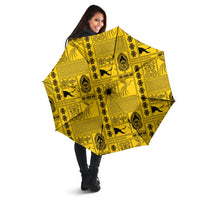 Papua New Guinea Heritage Motif Umbrella Yellow Version LT05 - Polynesian Pride