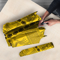 Papua New Guinea Heritage Motif Umbrella Yellow Version LT05 - Polynesian Pride