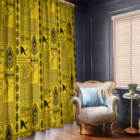 Papua New Guinea Heritage Motif Window Curtain Yellow Version