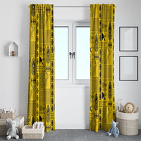 Papua New Guinea Heritage Motif Window Curtain Yellow Version