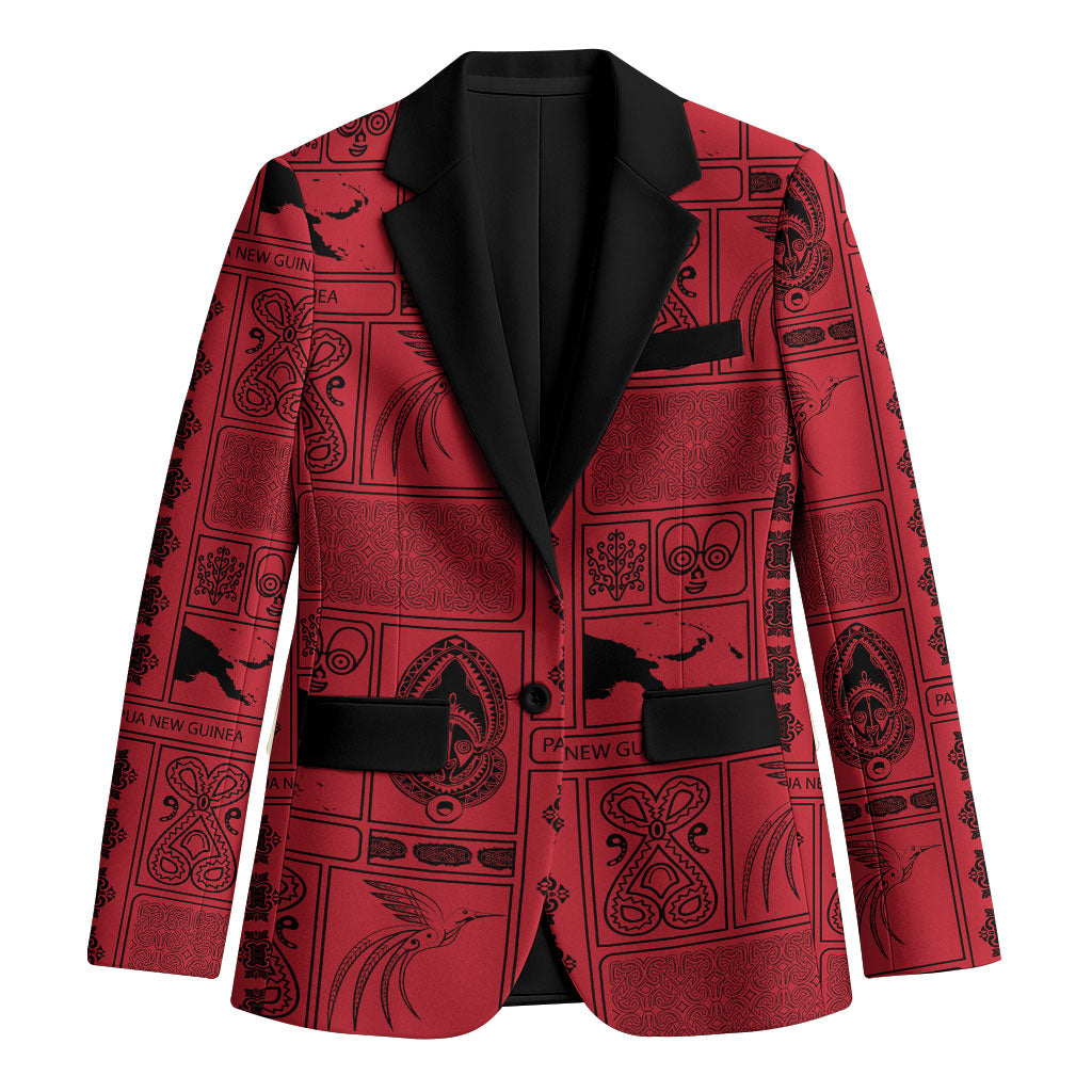 Papua New Guinea Heritage Motif Blazer Red Version